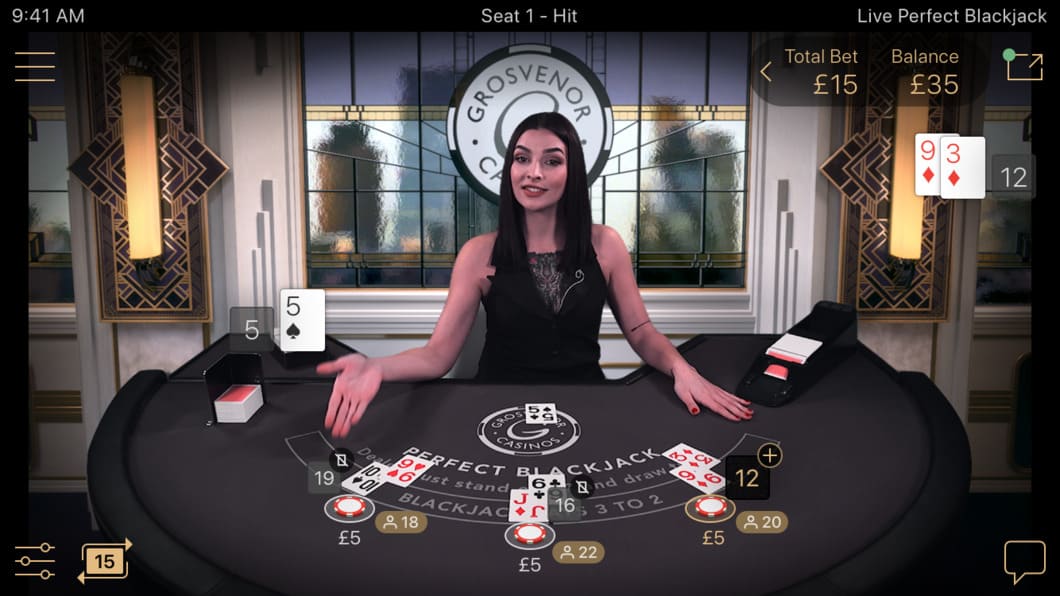 Live casino med blackjack